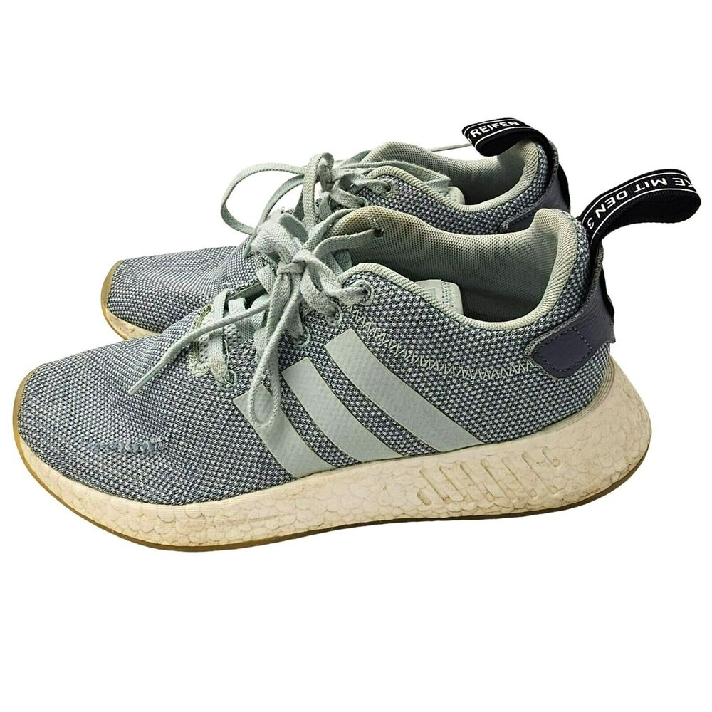 Adidas Boost NMD_R2 Women's 8 Blue Steel Running Shoes